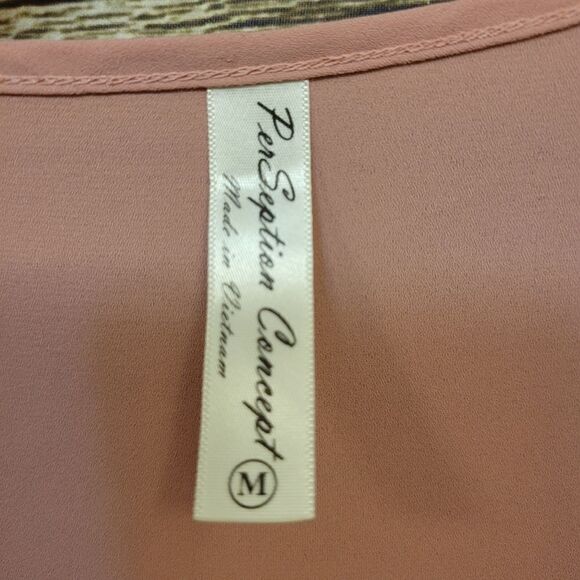 Perseption Concept sheer Mauve midi dress Medium Pre-owned - Picture 4 of 6